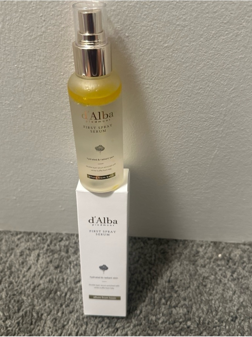 Alba Facial Spray Serum - Yellow & Clear Bottle
